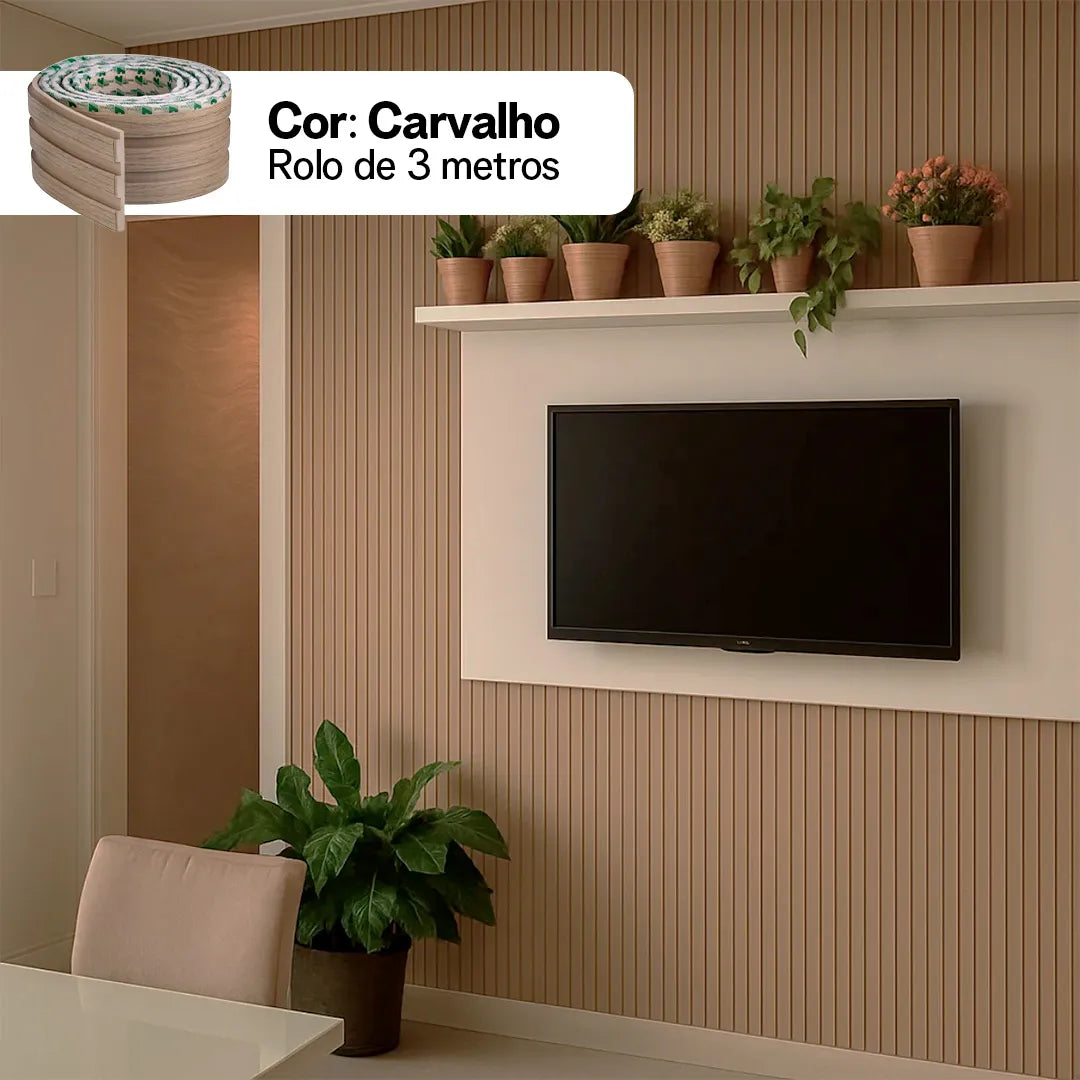 Kit Painel Ripado Autocolante 3M Laminado | Linha Madeto | DIY