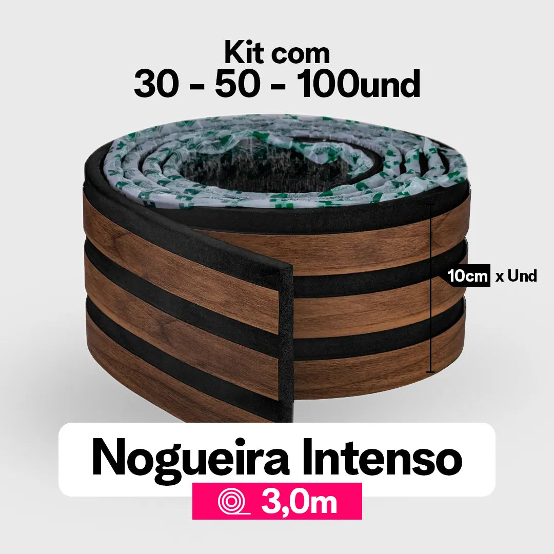 Kit Painel Ripado Autocolante 3M Laminado | Linha Madeto | DIY