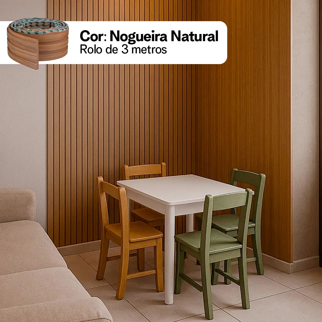 Kit Painel Ripado Autocolante 3M Laminado | Linha Madeto | DIY