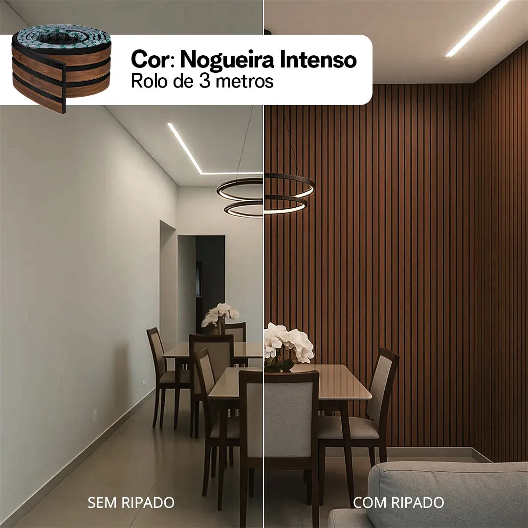 Kit Painel Ripado Autocolante 3M Laminado | Linha Madeto | DIY