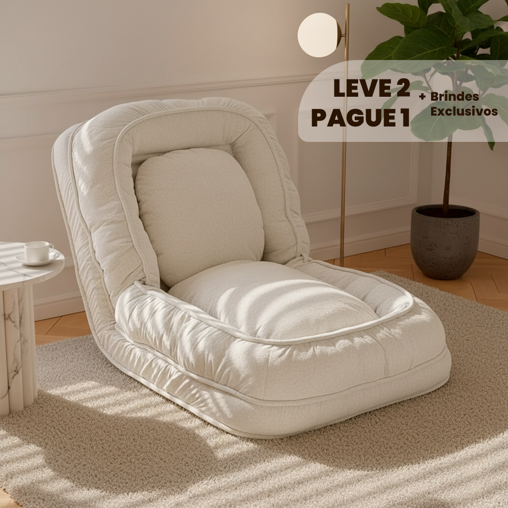 [COMPRE 1, LEVE 2] Sofá-cama Retrátil + 2 Almofadas Cushion